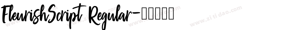 FleurishScript Regular字体转换